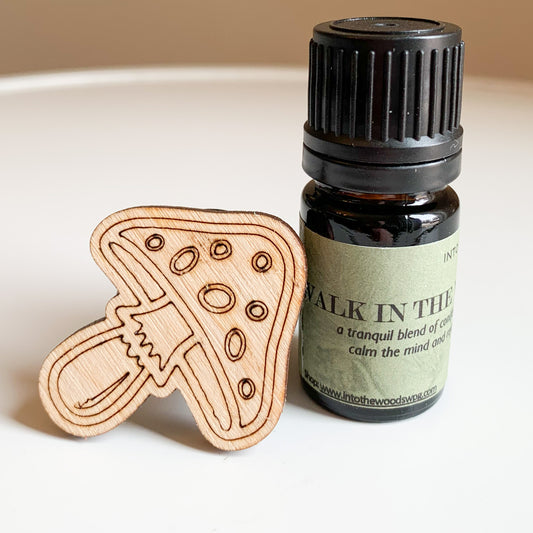 Lil' Mushroom Car Vent Diffuser + 5 ml Essential Oil Blend