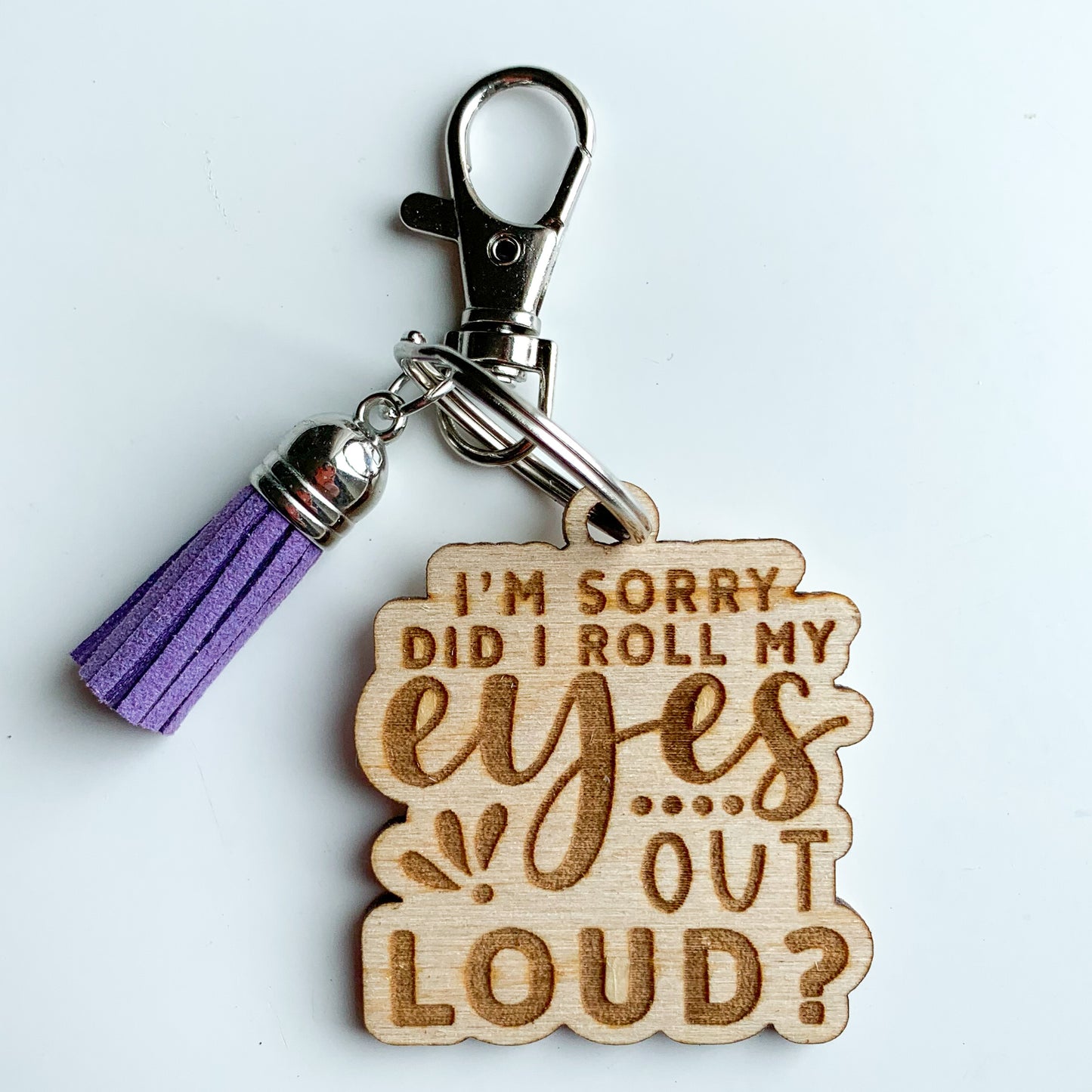 I'm sorry. Did I roll my eyes out loud? Keychain